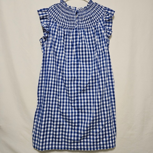 Crown Ivy Smocked‎ Neck Ruffle Sleeve Dress Coastal Cottagecore Coquette Women L - Picture 2 of 10